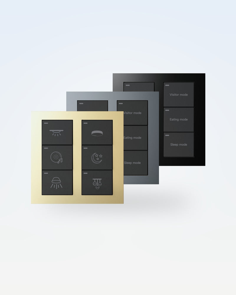 6 Button Wireless Metal Finish Switch
