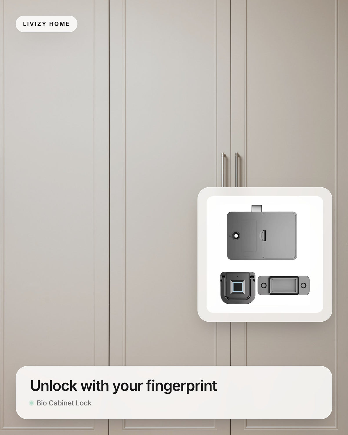 Bio Cabinet Lock – shown in a home