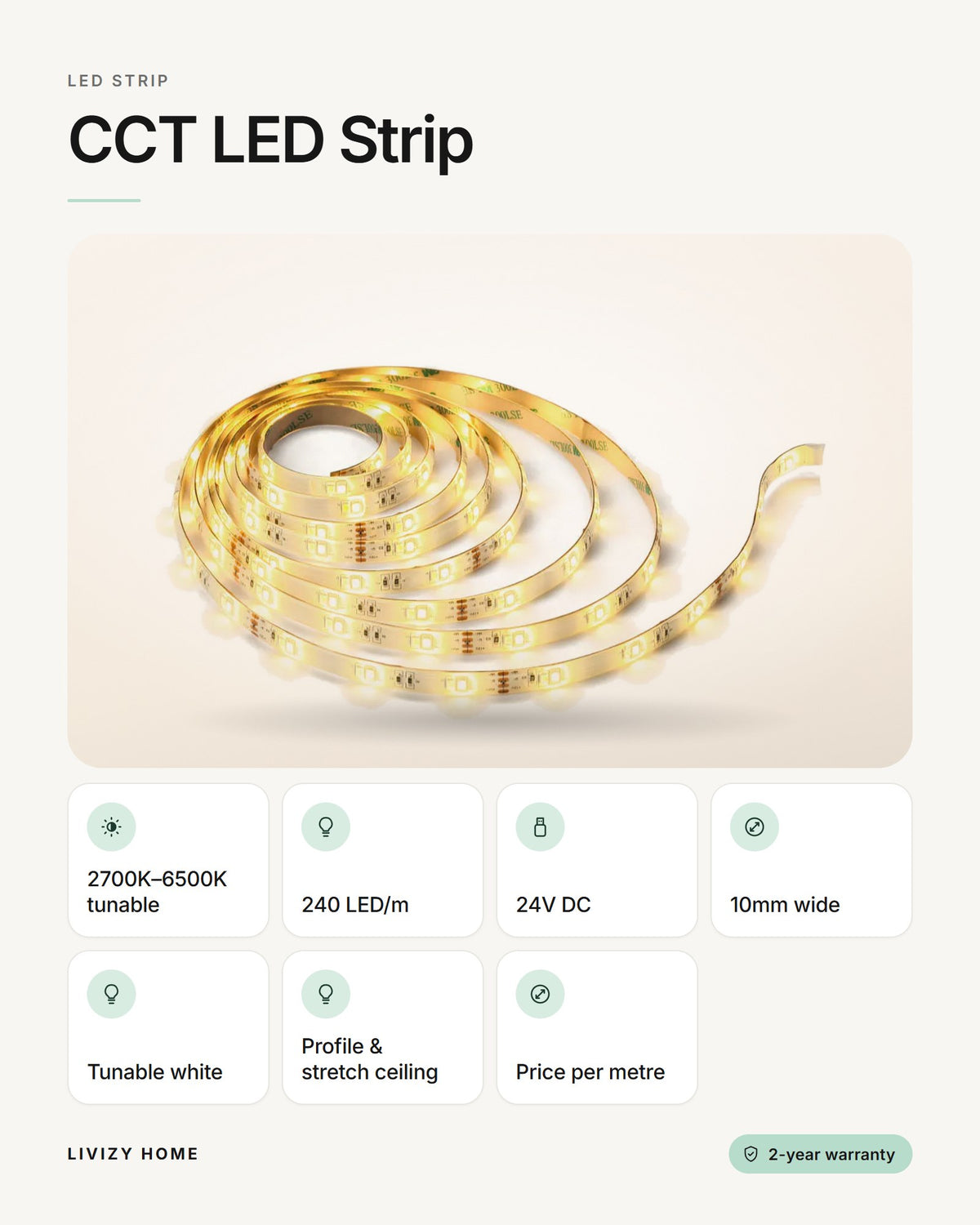 CCT LED Strip – features