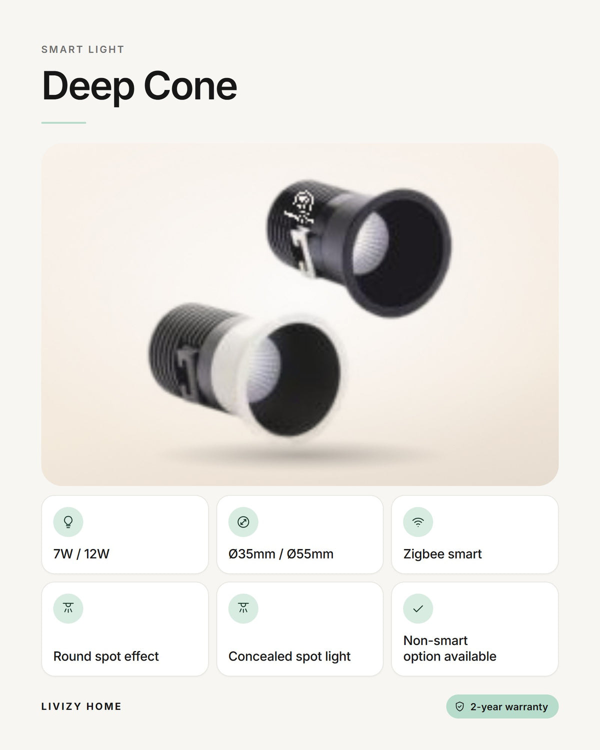 Deep Cone – features