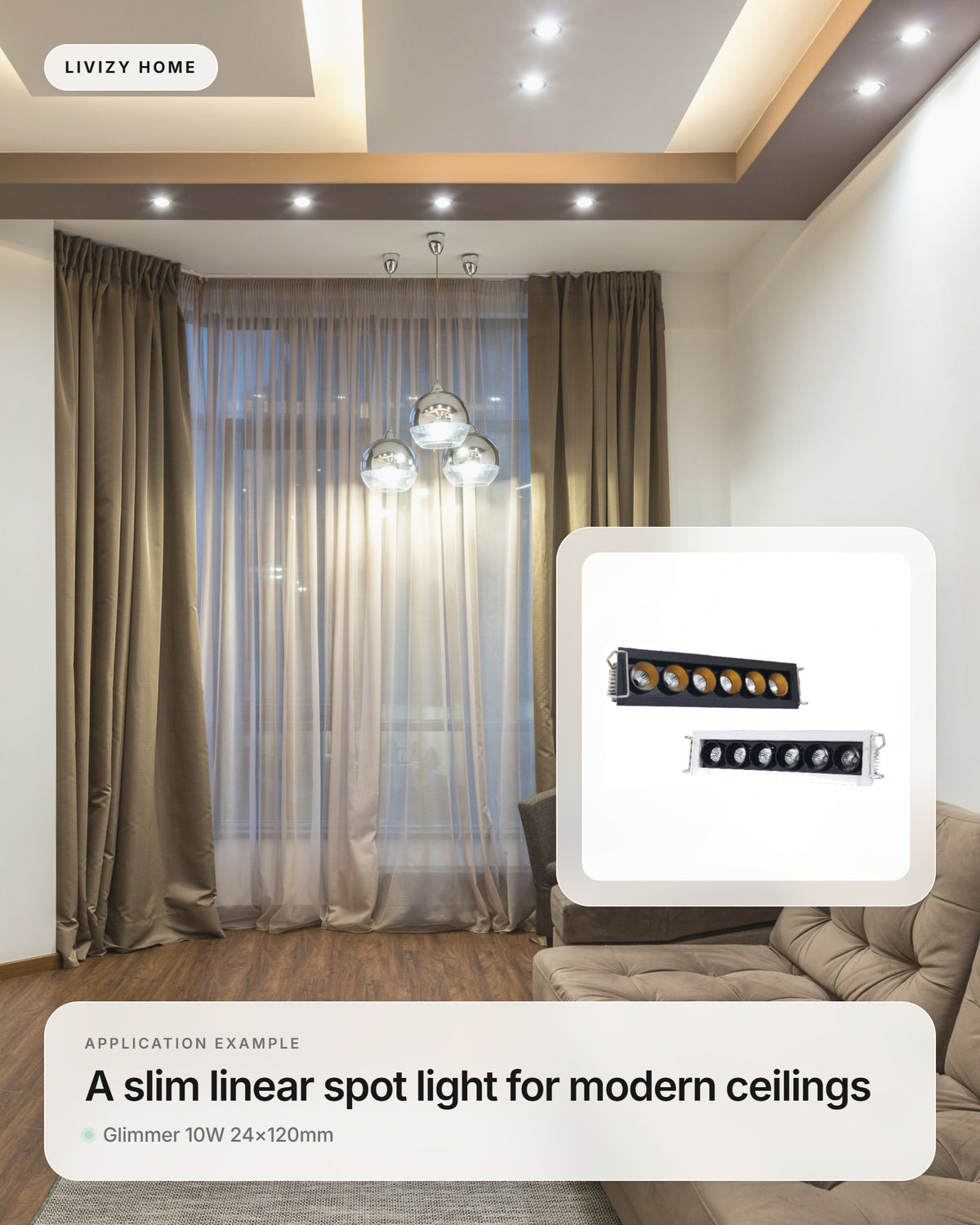 Glimmer 10W 24×120mm – application example