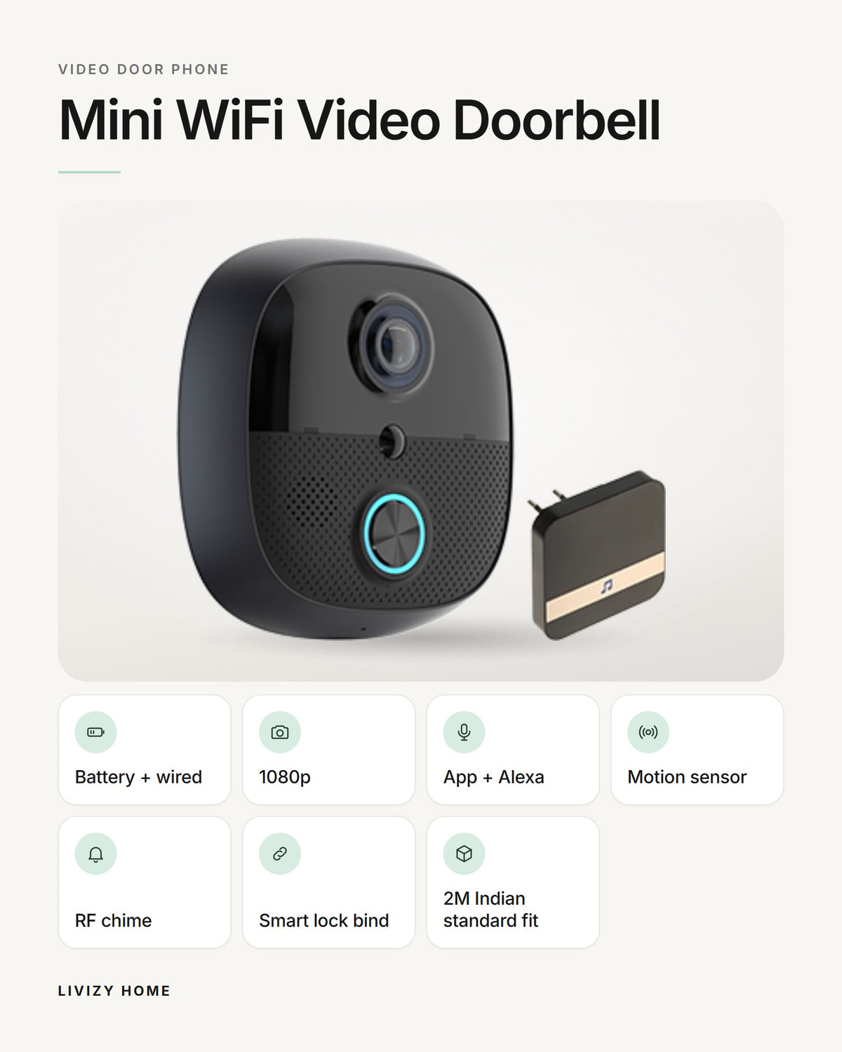 Mini WiFi Video Doorbell – features