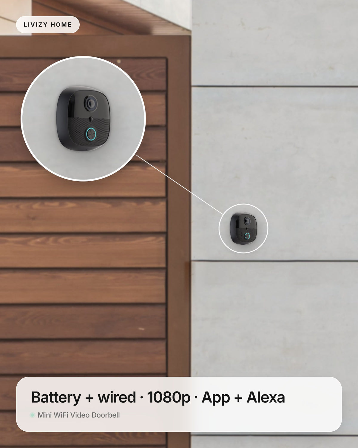 Mini WiFi Video Doorbell – shown in a home