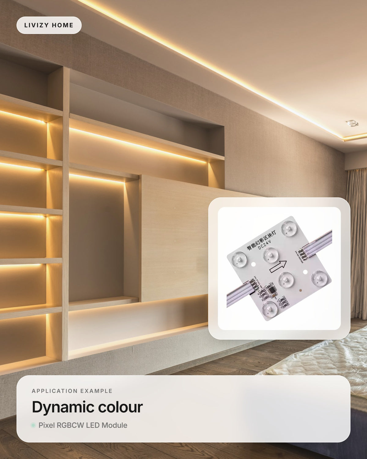 Pixel RGBCW LED Module – application example