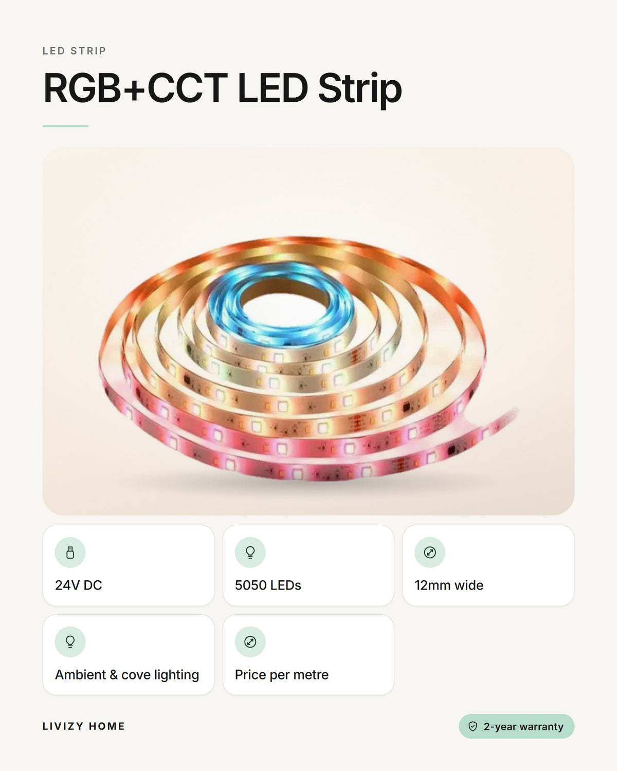 RGB+CCT LED Strip – features