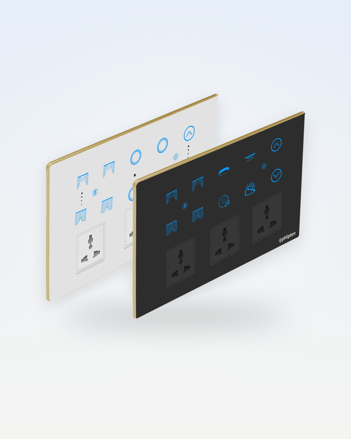 Series 5 Touch Panel · 12M – 4 Switch + 1 Fan + 2 Curtain + 3 Socket