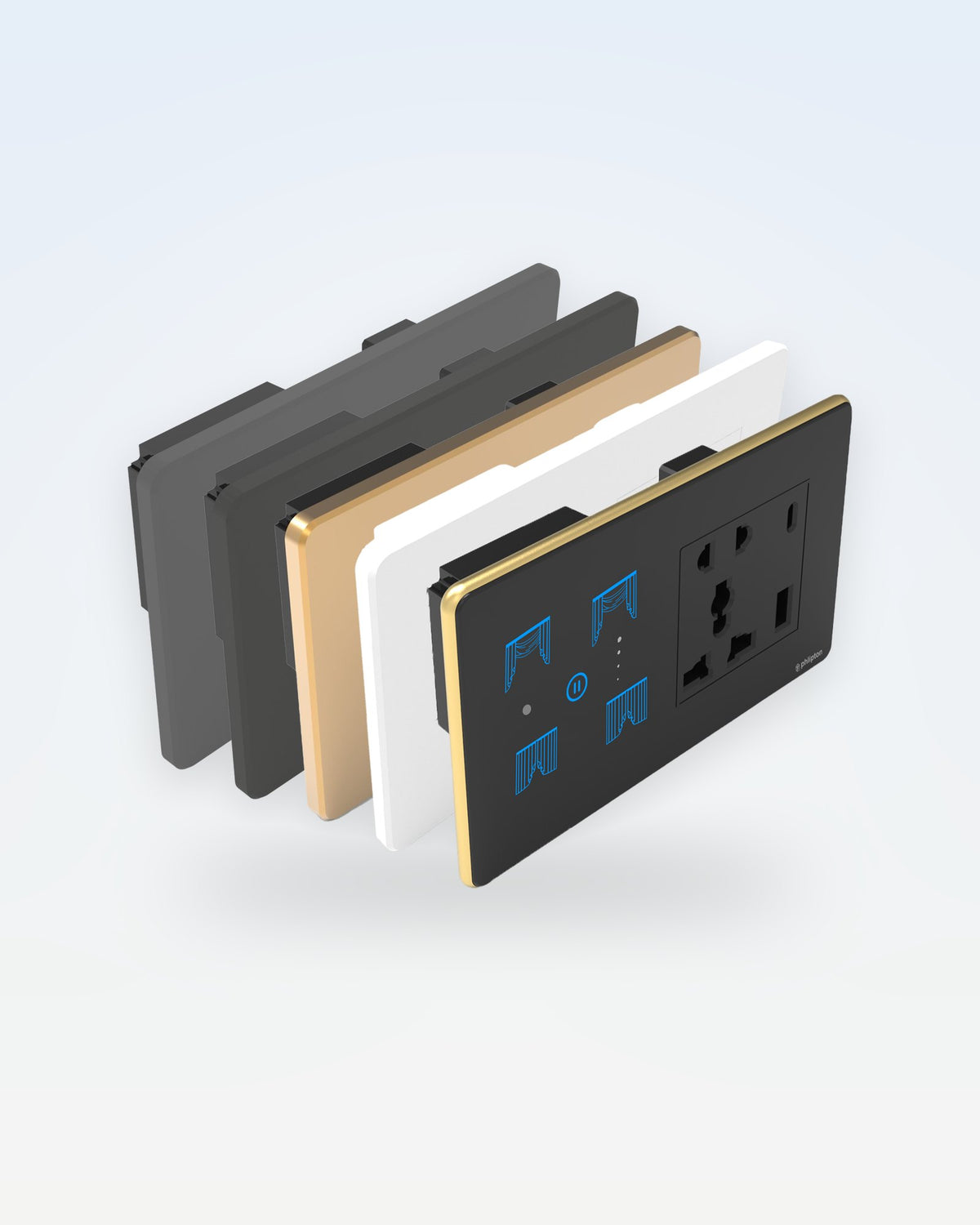 Series 5 Touch Panel · 4M – 2 Curtain + Socket