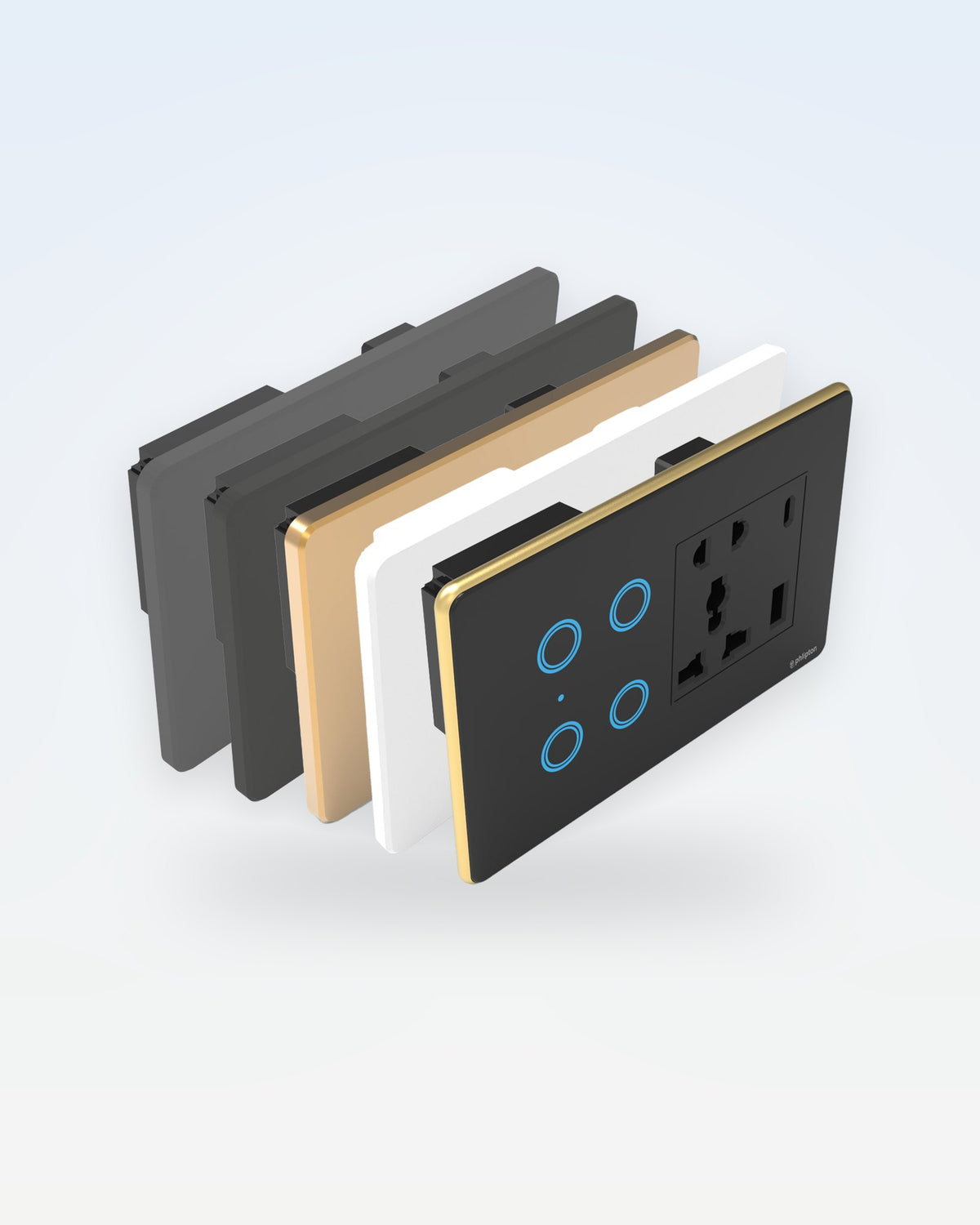 Series 5 Touch Panel · 4M – 4 Switch + Socket